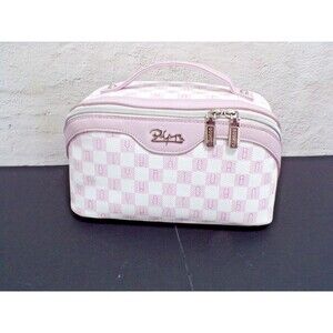 Boyatu Travel Cosmetic Bag with 2 Additional Inside Bags Pink & White Blue ling